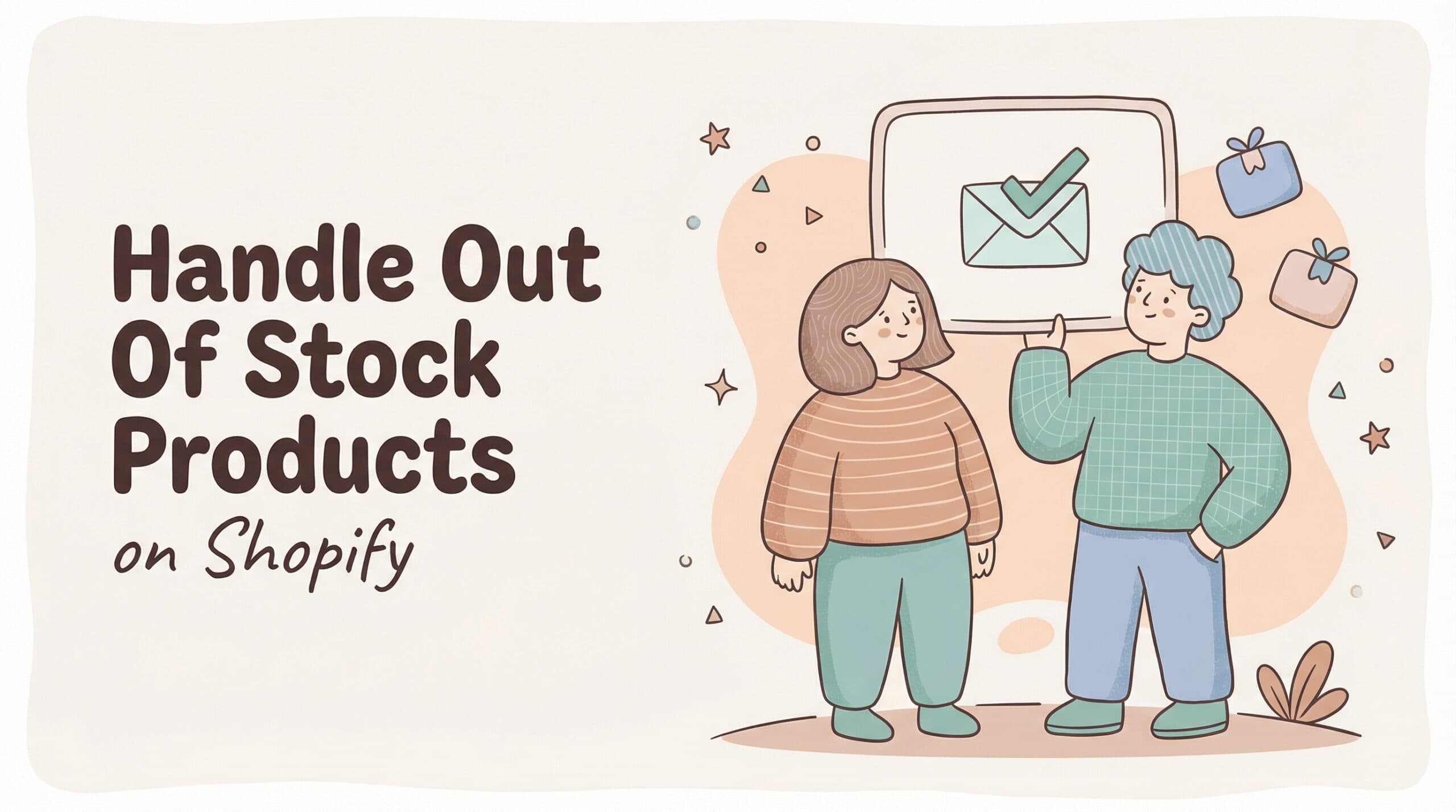 Handle out of stock products on Shopify - featured image showing inventory management illustration